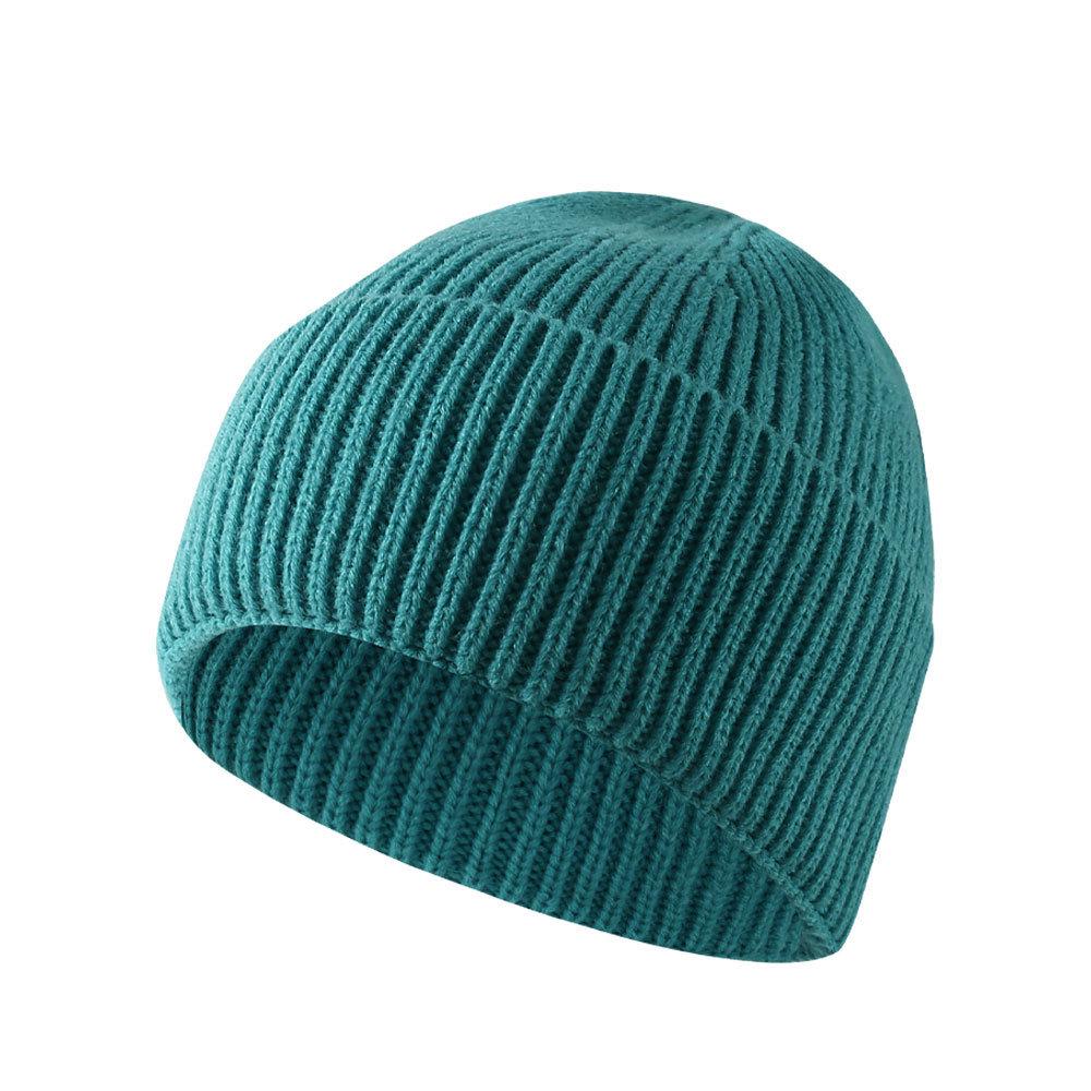 Warm Knitted Fleece-Lined Windproof Korean-Style Ear Protection Woolen Hat for Autumn and Winter Skiing