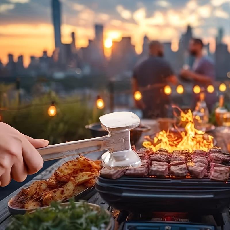 1pc Stainless Steel Meat Stuffing Hammer - Double-Sided,Heavy-Duty Tool for Roasting Beef, Chicken and Pork-Suitable for Outdoor Grilling and Cooking