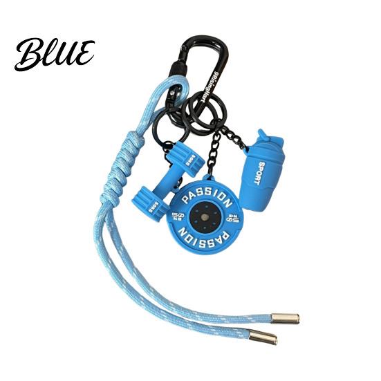 Fitness Enthusiast Keychain Weightlifting Equipment Charm with Keyring Weight Plate