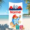 Customizable personalized beach towels Paddington Bear themed designs.Suitable for the beach, yoga, sports;ideal as beach accessories