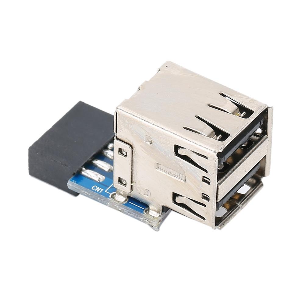 

9PIN to 2 USB2.0 PC Motherboard USB Expansion Adapter Computer Accessories