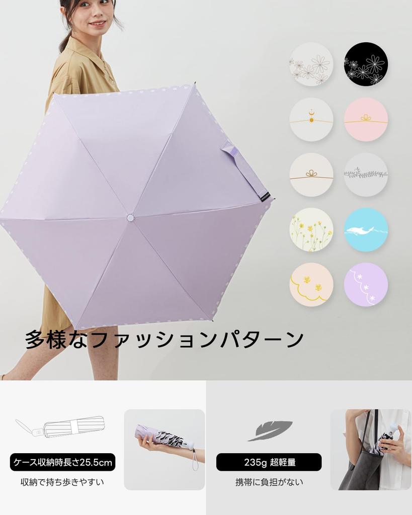Konciwa Parasol pliable brodé anti-UV entièrement chauffant et pliable pour les coups de chaleur, idéal pour les journées ensoleillées et pluvieuses, double usage
