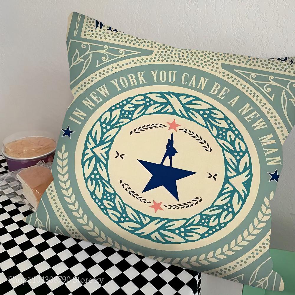 American Musical Hamilton Pillow Case Square Pillow Bedroom Sofa Leisure Comfort Cushion Car Living Room Home Decoration