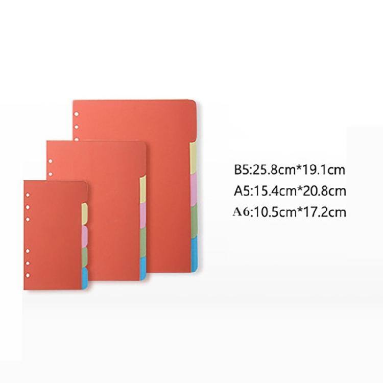 10Pcs A 5 A 6 B5 Binders Index Dividers Binders Dividers Binders Index Dividers for Travel Diary Journal