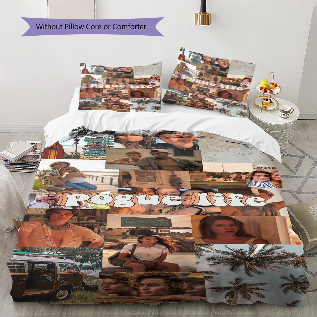 

Outer Banks Pattern Bedding Quilt Set Quilt Cover Pillowcase Home Decoration Birthday Gift (1 * duvet cover + 2 * pillowcase, without core) 135x200cm