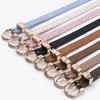 Minimalist Pu Leather Womens Fashion Belt With Gold Buckle For Casual Jeans Styling
