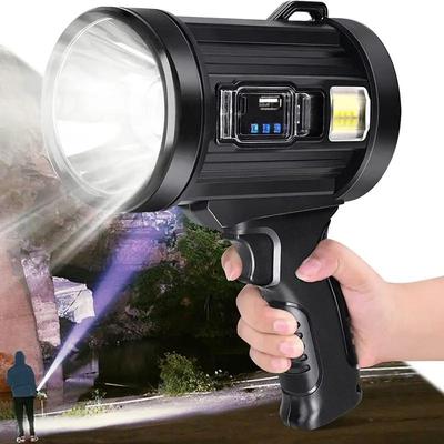 Lampe de poche à main Lampe de camping Lumières latérales Lanterne rechargeable Lampe étanche Projecteur haute intensité Veilleuse pratique