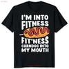 Funny Im Into Fitness Fitness Corndog My Mouth Foodie T Shirt Vintage Washed Comfortable Casual Versatile Stretched