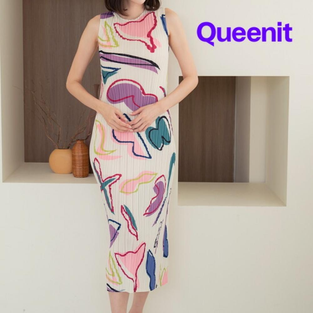 Plara Color Draw Pleats Dress