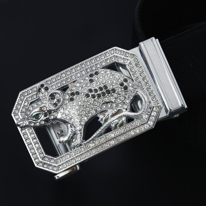 Zodiac Belt Men'S Business Cowhide Alloy Automatic Buckle High-End Belt Gift