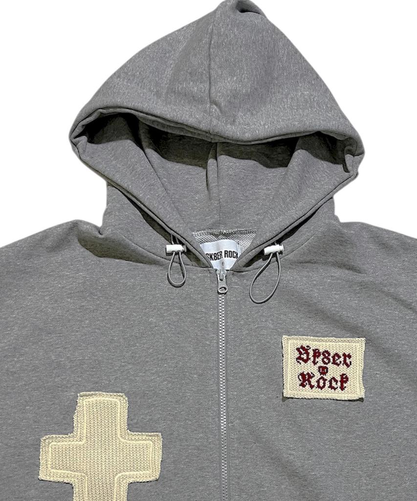 Sk8Er Rock Neo Sweat Hood Zip-Up Vest ((Melange Gray))