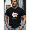 Men's T-shirt, Simple and Stylish, Casual and Relaxed, Men's GOOSE SHENANIGANS Graphic Summer Casual Crew Neck Short-Sleeve T-shirt, PLUS SIZE