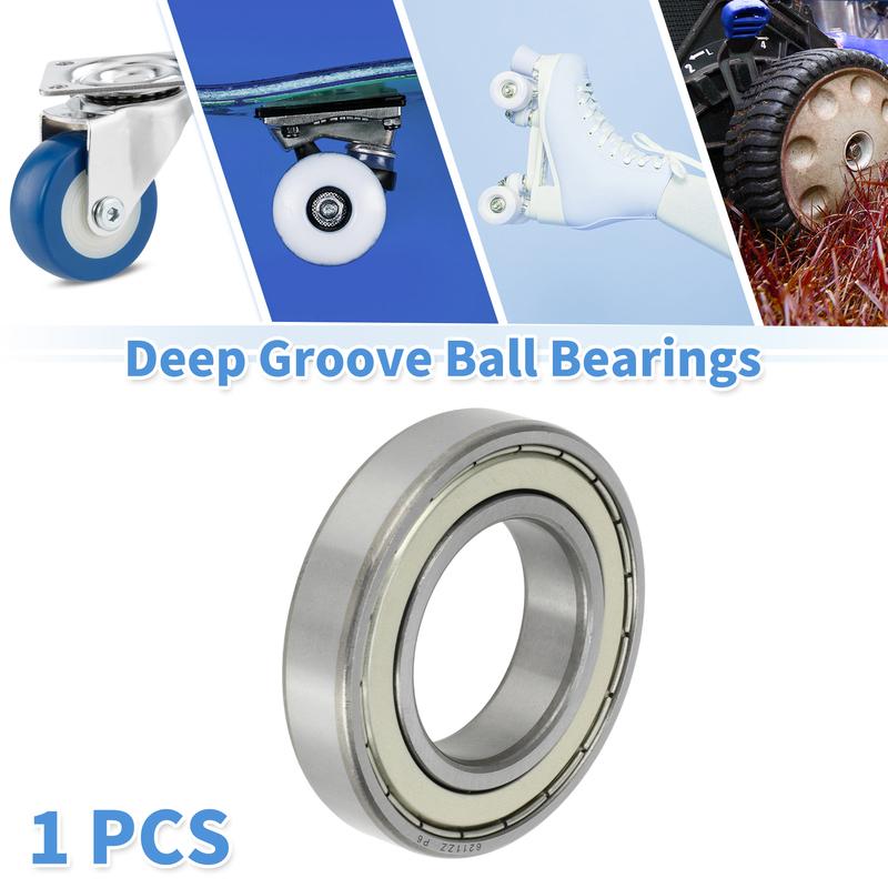 Motoforti 6211ZZ Deep Groove Ball Bearings P6 55x100x21mm Lubricated Bearings Double Metal Seal Scooter Skateboard Wheel