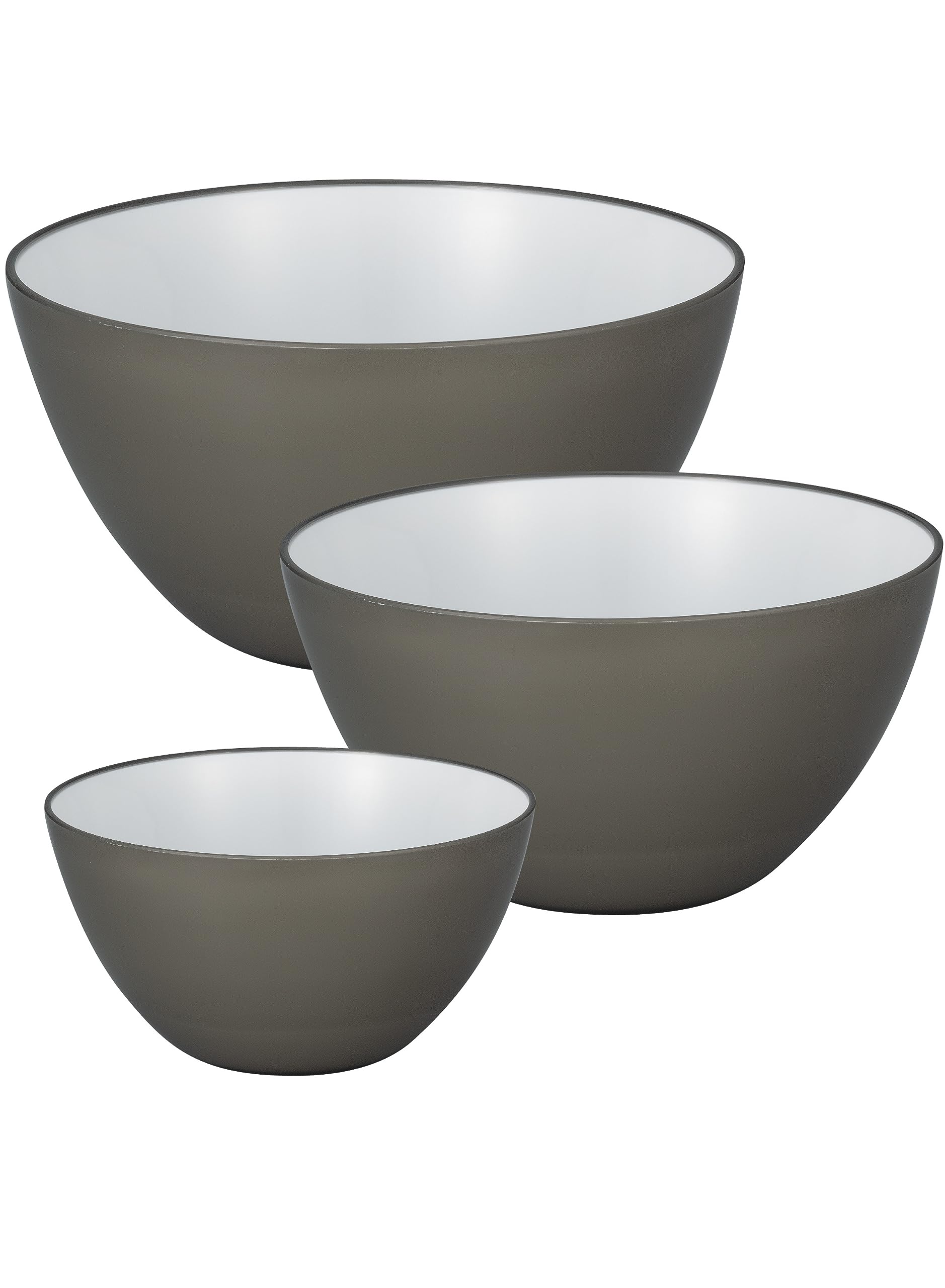 

CB JAPAN Миска 14см 18см 20см Набор из 3 размеров Глубокая и легко перемешивать Микроволновая печь Безопасно для посудомоечной машины Миска atomico Жаростойкая [Пепельно-серый] / /