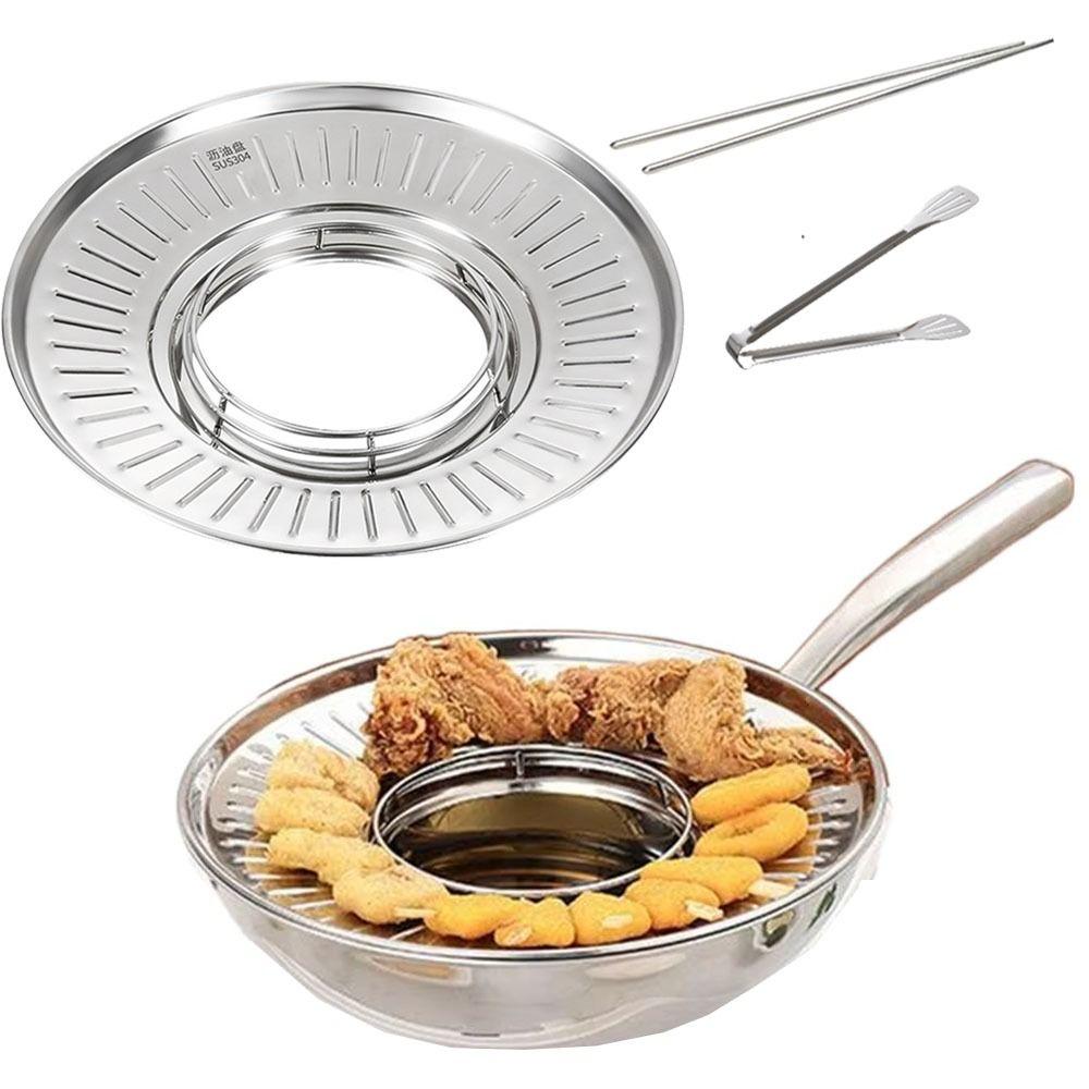 Round Strainer Fried Food Draining Rack Food Grades Food Cooling Pan  Cooking