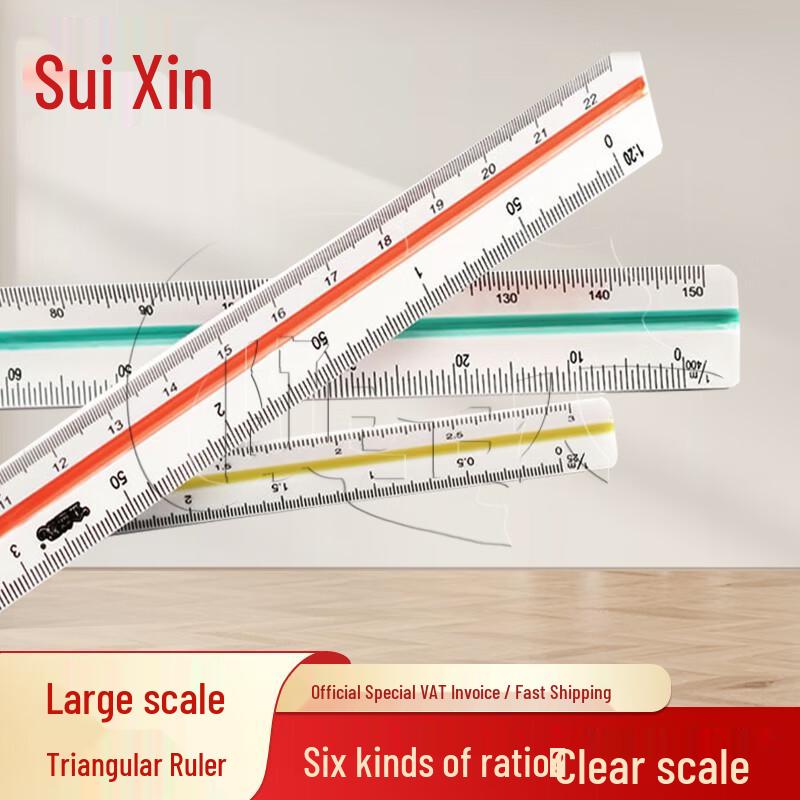 Large Scale Multi-functional Triangular Drafting Ruler