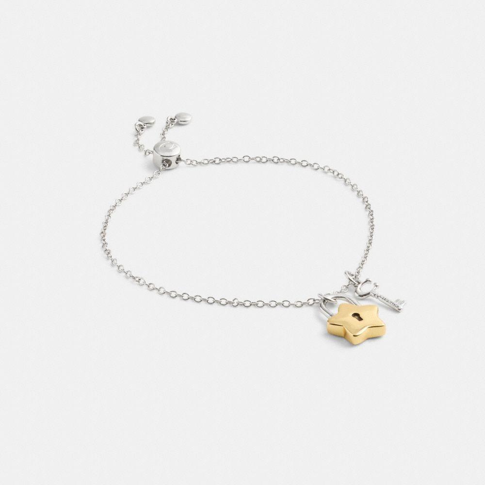 

Браслет-слайдер Coach Star Pad Lock And Key Cy094 A31 Gold Silver
