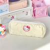 Pink Girly Heart Japanese Cat Zipper Pencil & Makeup Bag