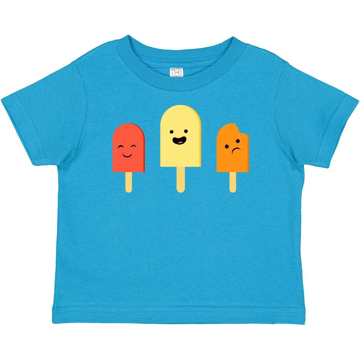 

Inktastic Popsicle Faces Baby kids boys T-Shirt Ice Cream Popsicles Pop Pops Frozen Treat 120