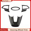 Carbon Fiber Car Center Lenkradabdeckung Aufkleber Trim für Ford Ecosport 2018 - 2022 Focus 3 MK3 2015 - 2018