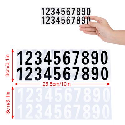 Mașină sau casă Ușă Adresă Stradă Cutie poștală Număr Cifre Numerele Mașini Poarta Poarta Vinil Autocolante reflectorizante Alb Negru