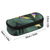 Pen Case Large Capacity Secure Zipper Durable 300D Polyester with Mesh Pocket Removable Divider and Pen Slots for Classroom Use