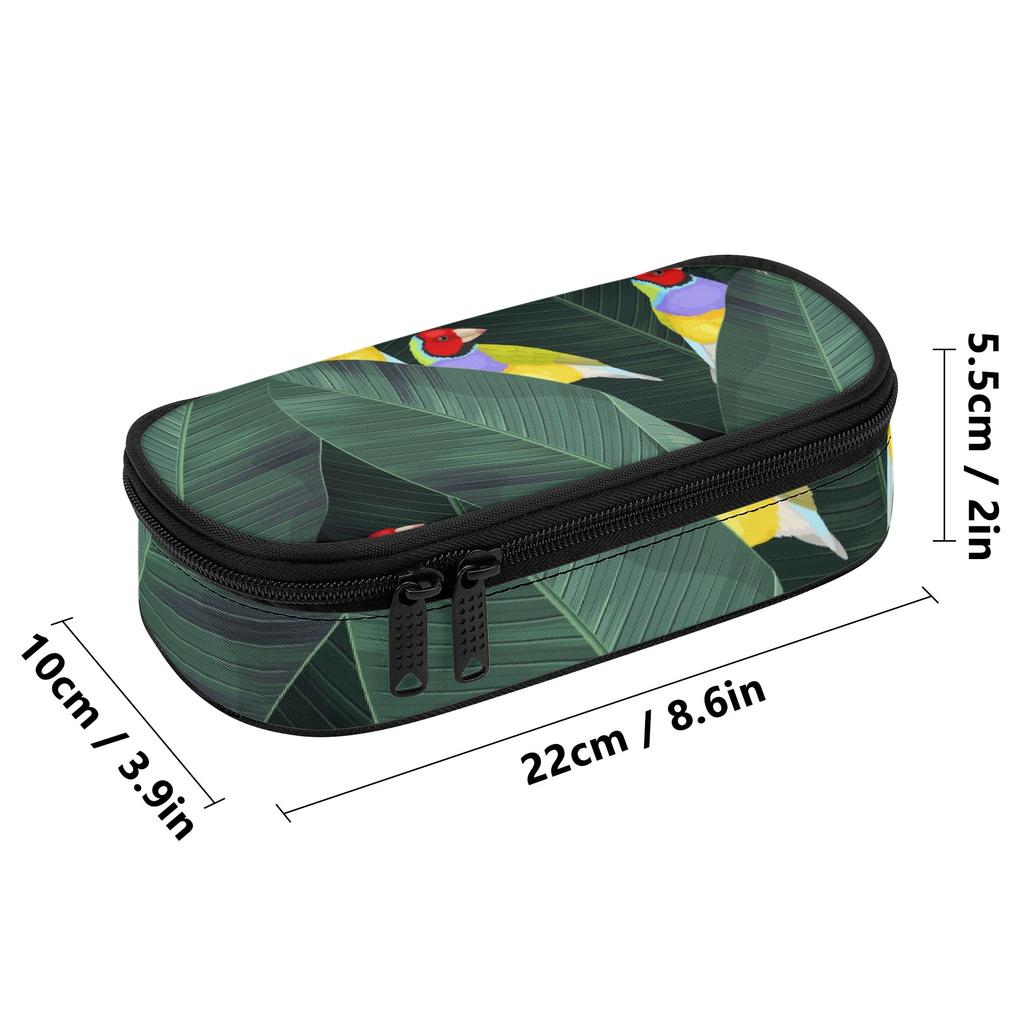 Pen Case Large Capacity Secure Zipper Durable 300D Polyester with Mesh Pocket Removable Divider and Pen Slots for Classroom Use