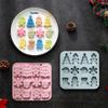 Cute Silicone Baking Mold Human Shape Gingerbread Snowman Christmas Tree Doll Christmas DIY Baking Mold Kitchen Supplies