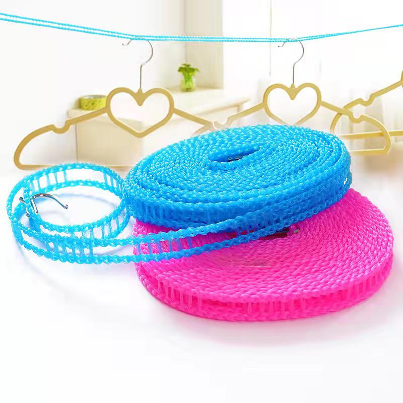 Sznurek na pranie zewnętrzny Nylonowy Antypoślizgowy Sznurek do prania Podróżny Kempingowy Wiatroodporny Sznurek do ubrań 5/10 Metrów Długości Sznurek