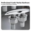 Concealed Cleat Mirror-Polished Hardware Heavy Duty for Boats, Docks