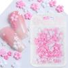 400Pcs 3D Flower Nail Charms,Resin Flower Nail Gems Nails Art Rhinestones Flower Nail Supplies for Women Girls Gifts