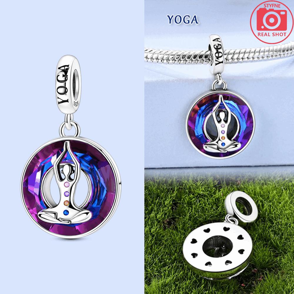 

Charms Silver 925 Yoga Light Wheel Charms Beads Fit Bracelet DIY Jewelry Gift For Women
