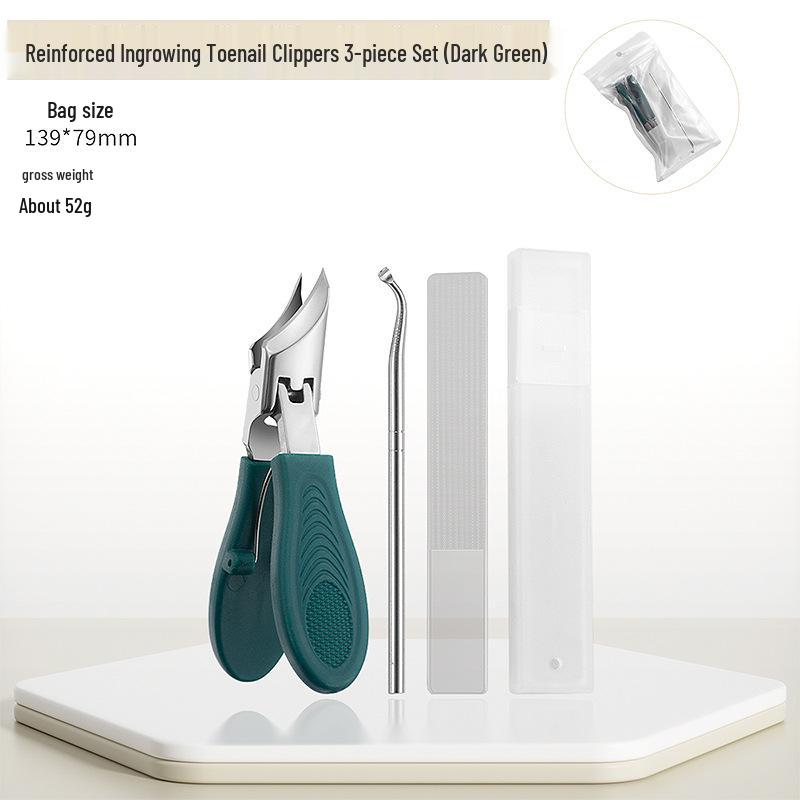 6-Piece Nail Care Set: Oblique Nail Clippers, Nail Scissors, Ingrown Nail Cuticle Nippers, Large Opening Clippers