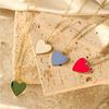 HECHENG,Gold Plated O-Chain Heart Pendant Necklace Copper Enamel Colorful Necklace Zircon for Women