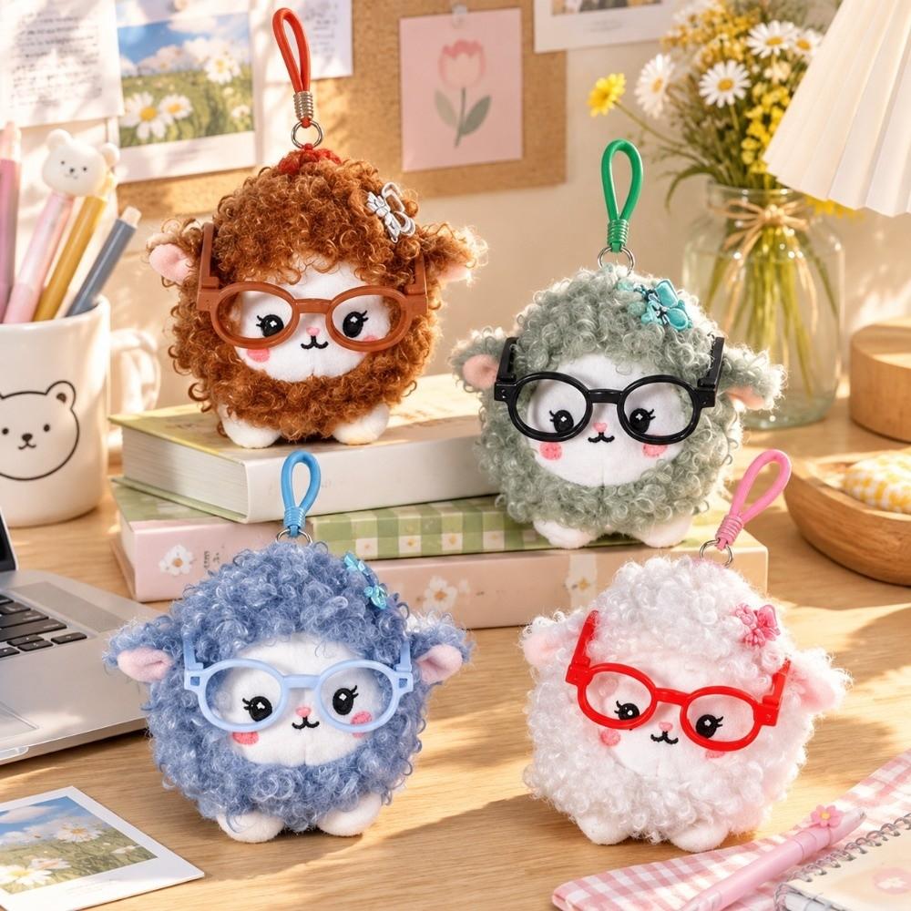 Hanging Charm Plush Sheep Keychain Ornaments Zodiac Goat Keychain  Keys Accessories