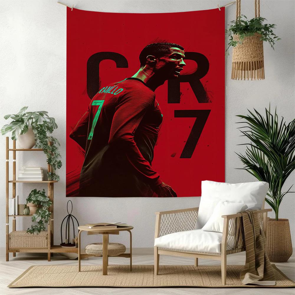 Cristiano Ronaldo Wall Decor Tapestry Art For Pet Memorial Birthdaywedding Party Backdrop Family Gift