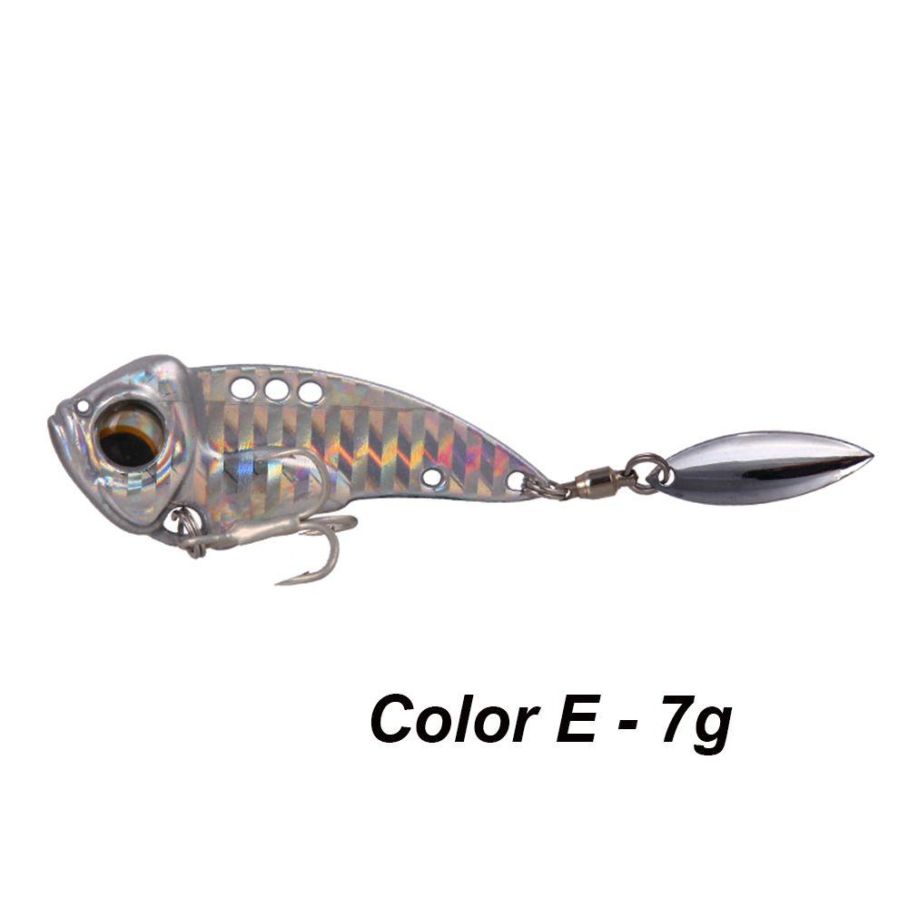 7g 11g 15g Paillettenlöffel Metall Rotierende Wobbler Crankbaits Drillinghaken VIB Köder Metall Angelköder