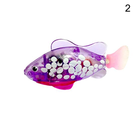 Poisson Robot Électronique Clignotant Décoration Aquarium Bain Enfant Jouet Cadeau