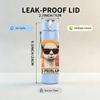 1PC No Probllama Sunglasses Llama 750ml Color Plastic Sports Water Bottle Leakproof Flip Straw Lid Suitable for Sports Office Home Use