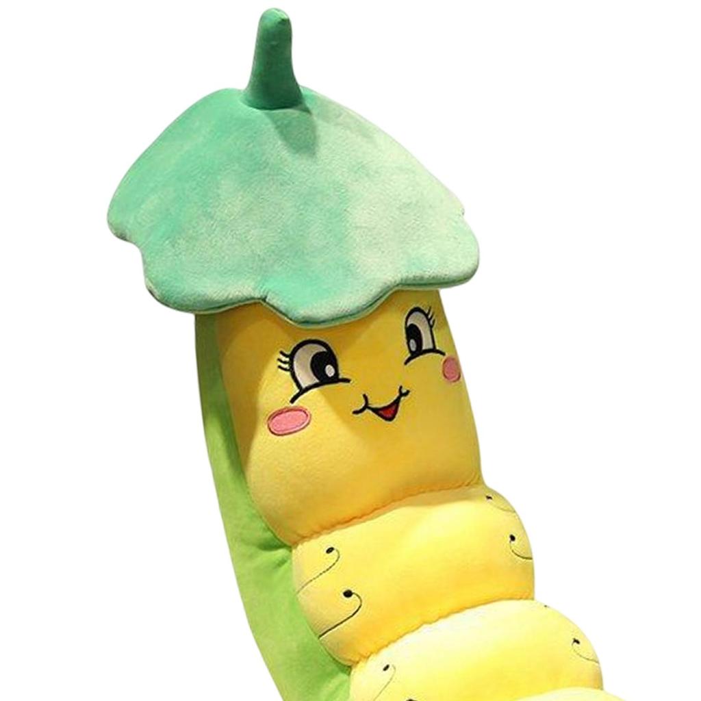 Cute Caterpillar Plush Hug Pillow Stuffed Animal Toy Decorative Pillows for Bedroom, Living Room