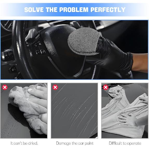 Hovom 6PCS Microfiber Wax Applicator, 5" Round Applicator Pads, Soft Automotive Waxing Foam Pads, Buffing Pads For Car Cleaning, Polishing And