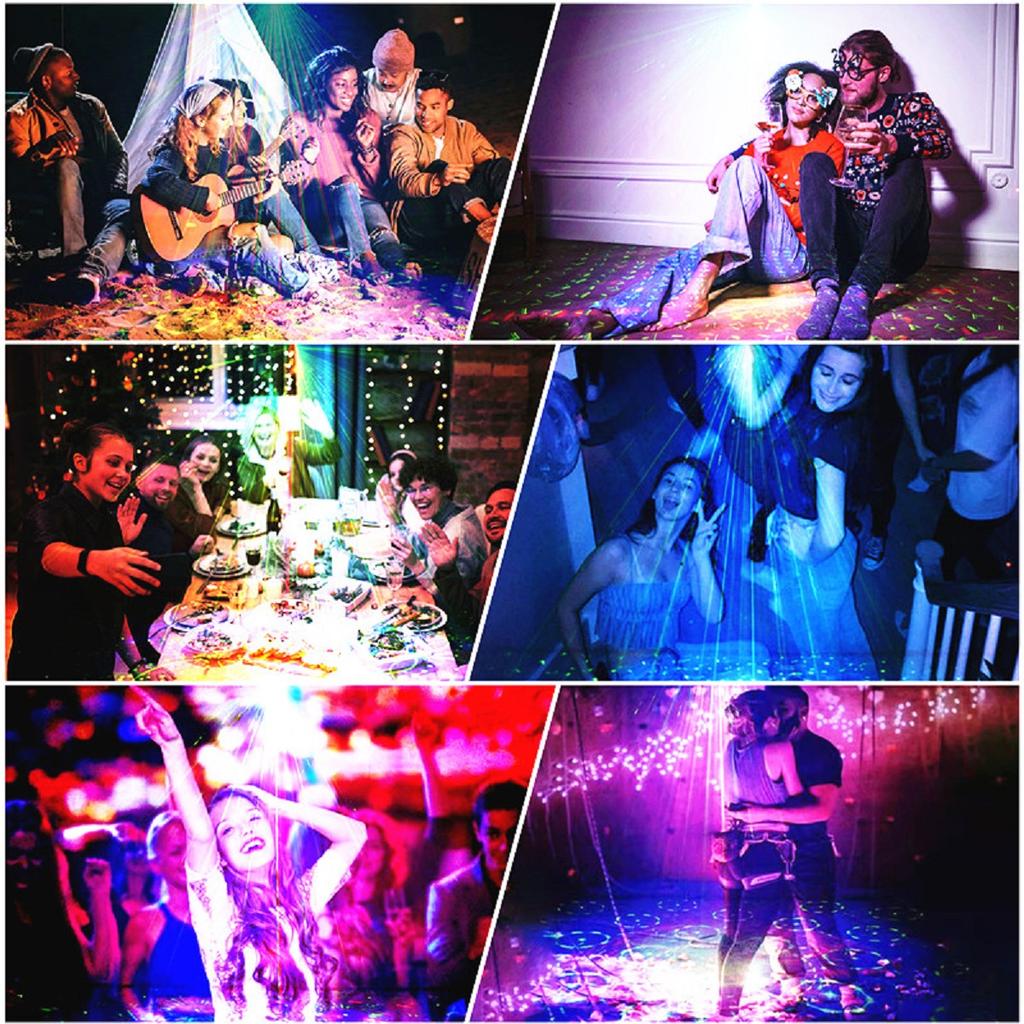 Usb Mini Party Lights Disco Light Laser Projector Lamp with Remote Laser Stroboscopic Lights
