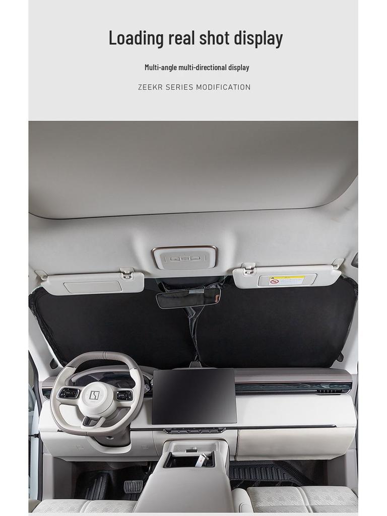 Zeekr 001/7X Auto-Windschutzscheiben-Sonnenschutz - Doppellagiger Sonnenschutz und Wärmeisolierung Blackout