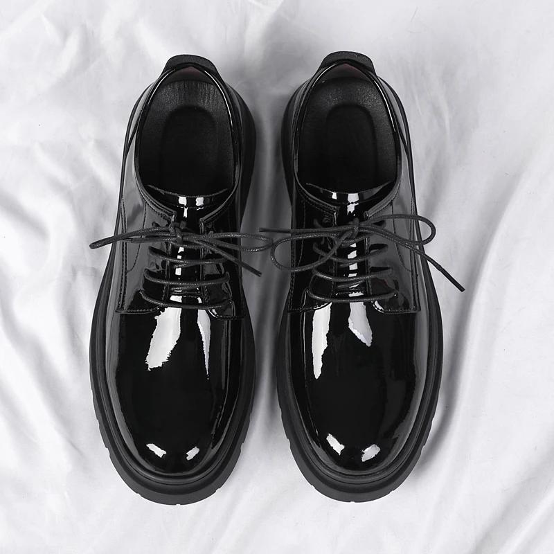 Fashion New Arrival Mens Leather Oxford Shoes Thick Bottom Casual Shoes British Style Male Business Shoes Formal Dress Footwear Sneakers