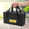 Explosionproof Lipo Battery Safe Bag Large Space Charging Batteries Storage Bags(Black)