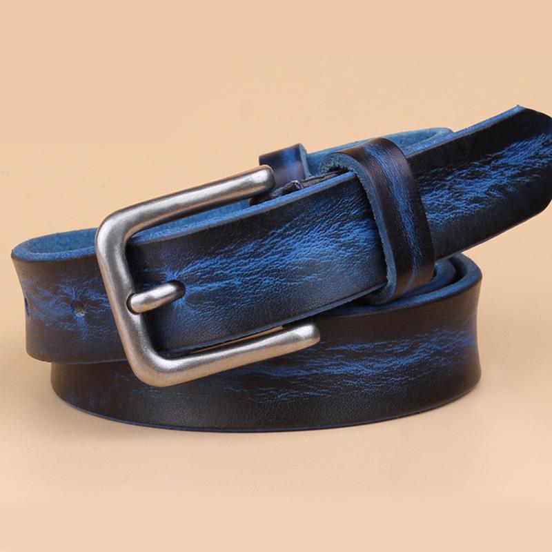 2.2CM Pin Buckle Full Grain 100% Genuine Leather Womens Belts Luxury Designer Belt for Leans Women High Quality Cowskin Strap
