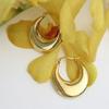 Crescent Bold Hoop 18k Earring