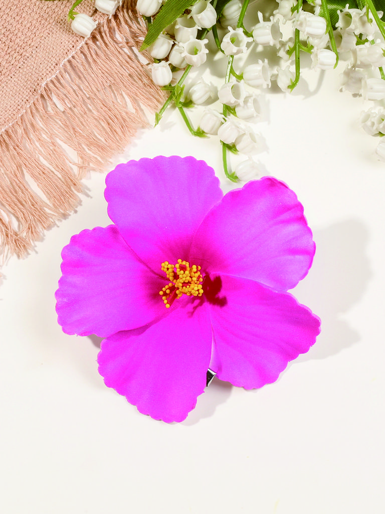 Flower Hair Clip for Women Girl,Vintage Boho HairPin Flower Accessories Nonslip Cute Hawaiian Hair Barrettes for Thin Thick Hair