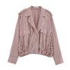 Womens Loose Long Sleeve Striped Shirt 2026 Fall Streetwear Casual Top Regular Fit