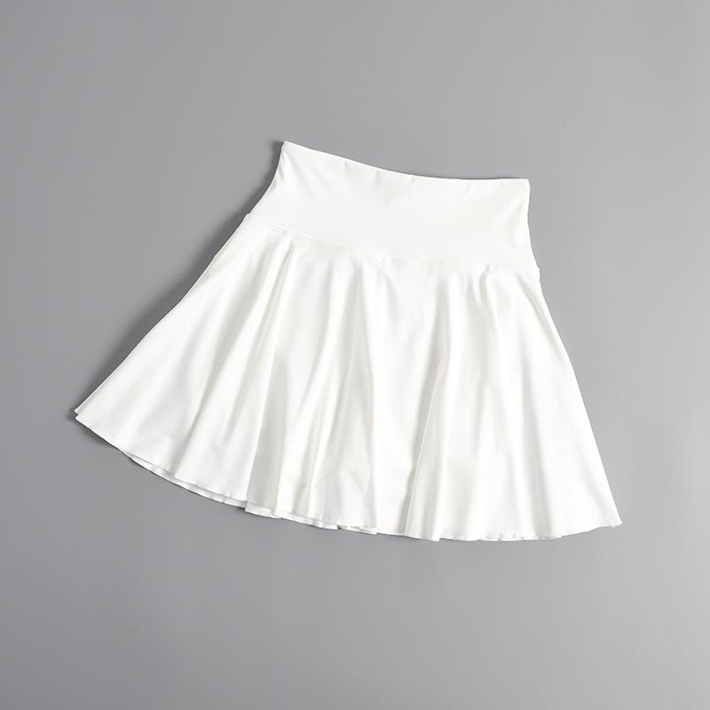 

Спортивна спідниця-шорти швидкого висихання з захистом від оголення: Комплект з 2 предметів з високою посадкою для бігу, тенісу, бадмінтону, танців та фітнесу S білий